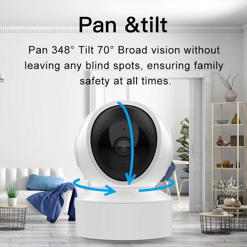 PTZ Wireless Indoor 5MP Security Camera with Two-Way Audio and 3MP/5MP Options