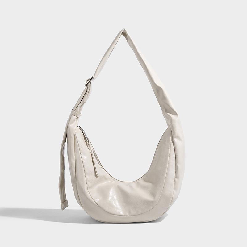 Soft Leather Tote Bag for Women, Large Capacity Single Shoulder Dumpling Bag, 2025 New Style, Solid Color Casual Lazy Style Crossbody Bag for Women