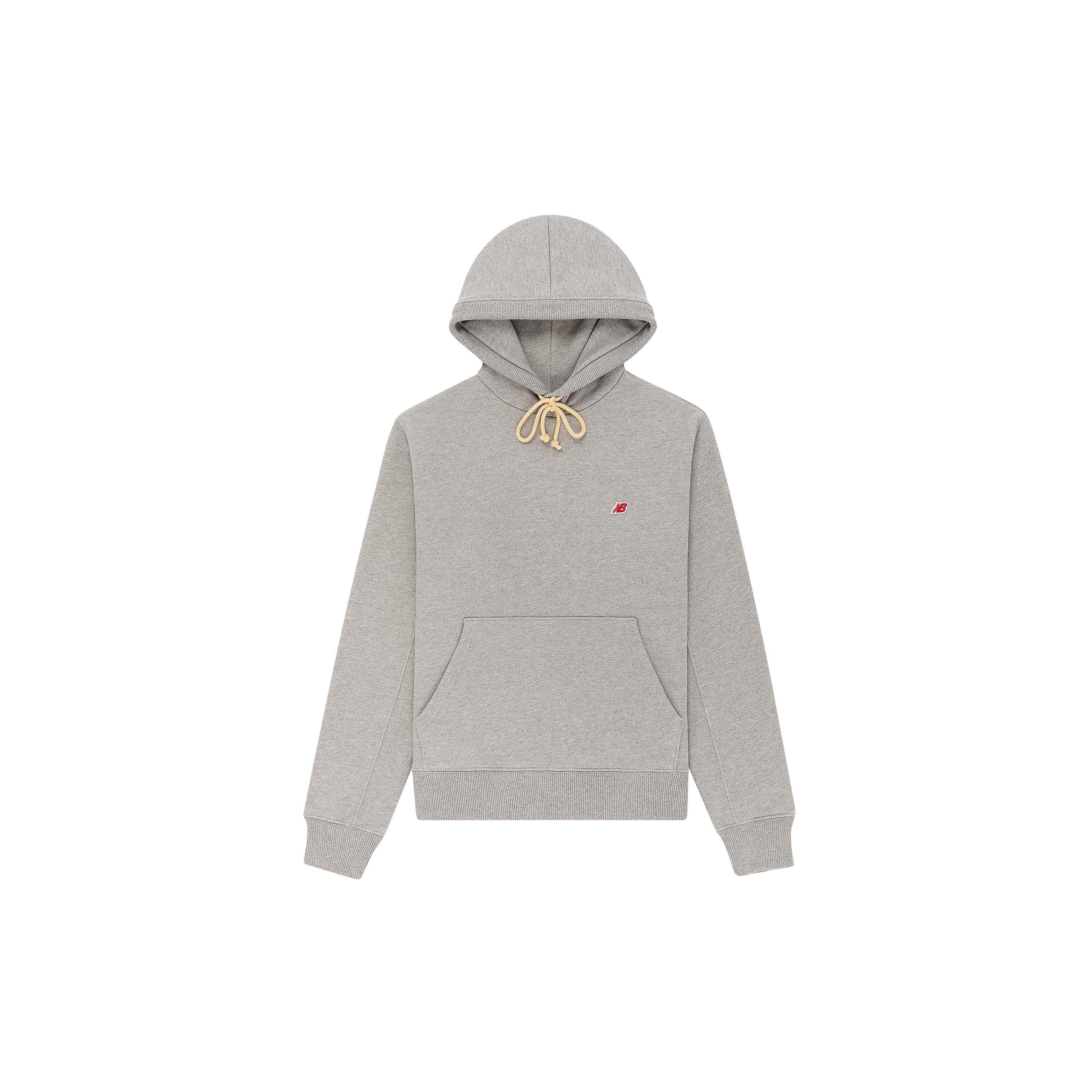 New Balance MADE in USA Core Hoodie Asia Sizing Athletic Grey Men s MT21540-AG L