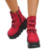 Slope heel Martin boots for women's autumn and winter new thick-soled European and American large-size fashion short boots for women