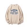Stranger Things Unisex Hoodie - Hawkins Middle School, Long Sleeve, Autumn/Winter, Round Neck