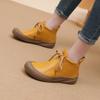 2025 Winter Genuine Leather Shoes Women Ankle Boots Warm Plush for Cold Winter Soft Brand Ladies Boots Winter Mother Shoes Black Yellow Plus Size 41