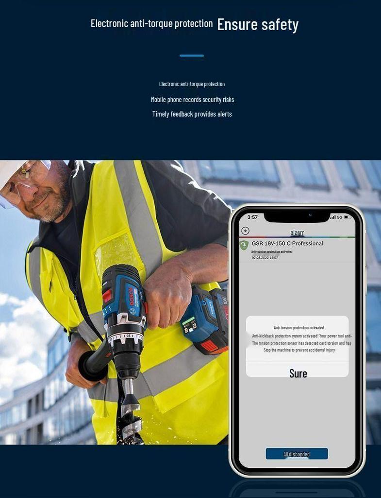 Bosch GSB18V-150C Brushless Impact Driver, Handheld Stepless Speed Drill