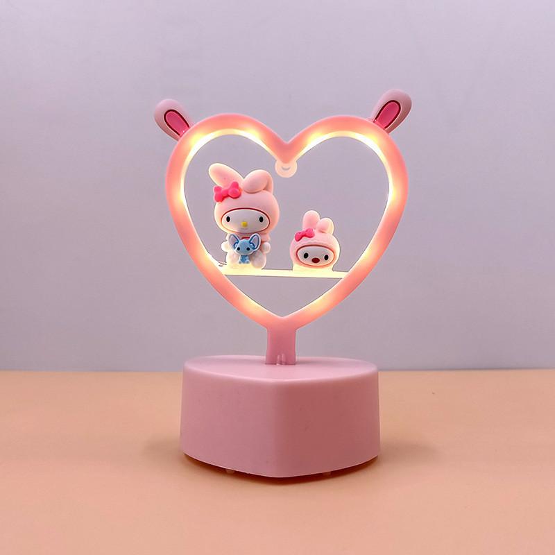 Cute Diy Bunny Ears Cartoon Led Night Light Toy For Kids Creative And Romantic Birthday Gift