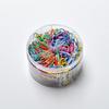 Mixed Size & Color Plastic-Coated Paper Clip Set - 6 Colors