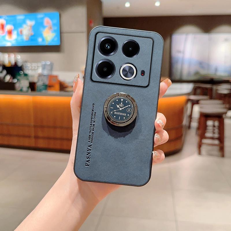 For Infinix Note 40 Pro Case Car Magnetic Ring Holder Phone Case For Infinix Note 40 40Pro Camera Shockproof Leather Back Cover