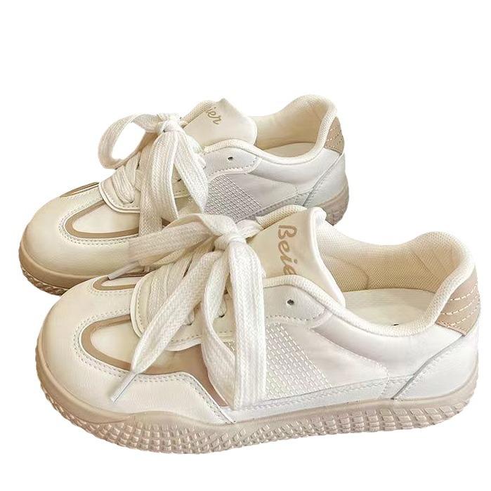 Platform-soled Dexun Shoes 2025 Summer New Mesh Breathable Explosive Board Shoes Niche Original Versatile Little White Shoes Women's Shoes