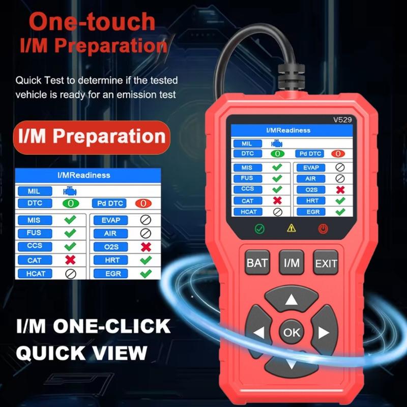 2.8Inch Screen Advanced Car Diagnostic Tool With 35000+ Code Library And Silicone Button Code Search For Quick Diagnosis