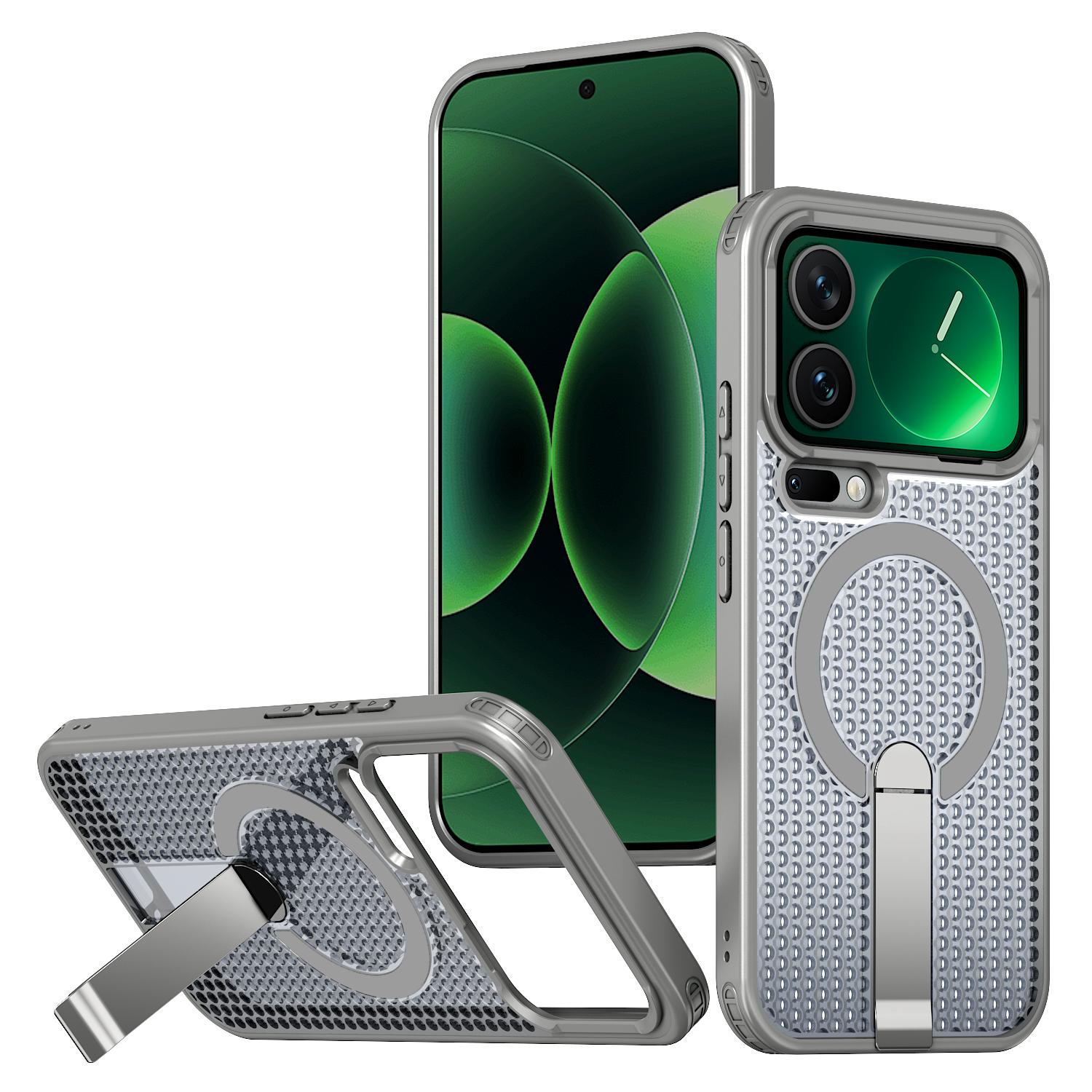 

Honeycomb Cooling Stand Holder Magnetic Case for Xiaomi 17 Pro Max 15T 14T Pro 15tpro 14tpro Hard Armor Protective Cover xiaomi 15T Pro