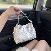 Damenhandtasche mit hochwertiger Textur, gefaltete Wolkentasche mit Perleneinlage, vielseitig und märchenhaft, damenhafter Stil, Einzel Schulter-Umhängetasche