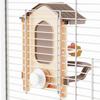 Parakeet Perches With Mirror Bird Cage Accessory Pet Supplies for Chewing Playground Indoor Outdoor Yard Garden Patio Courtyard