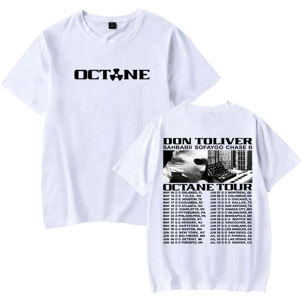 T-shirt Merch Tour Octane 2026 di Don Toliver Donna Uomo Casual Girocollo Manica Corta