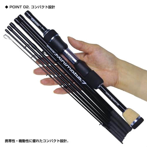PROX Mini Moba 7SE 607MLS MM7S607MLS Ultra-Compact Rod [7-Section Multi-Piece Rod/Includes Dedicated Semi-Hard Case]