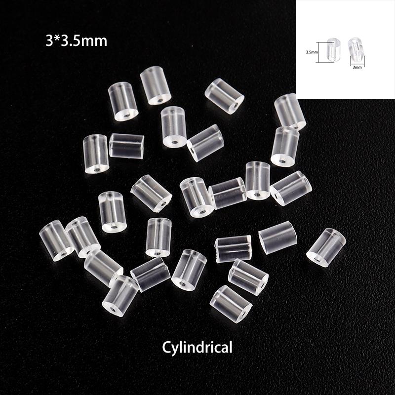 200-2000pcs/lot Clear Soft Silicone Rubber Ear Stopper Plugging Earring Back Ear Studs For DIY Earrings Jewelry Making Accessory