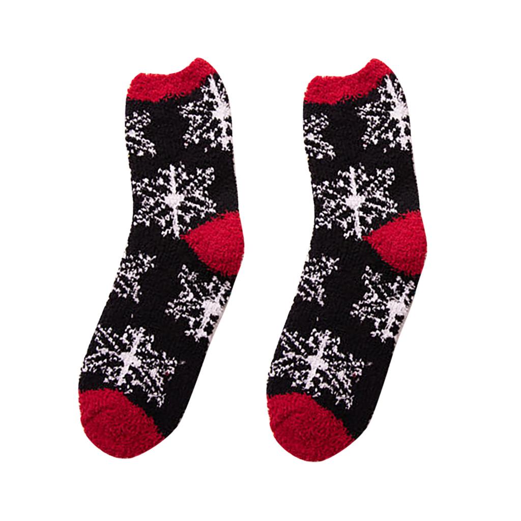 

Теплые зимние домашние носки для женщин и девочек, мягкие носки для кровати и пола, рождественские носки для сна