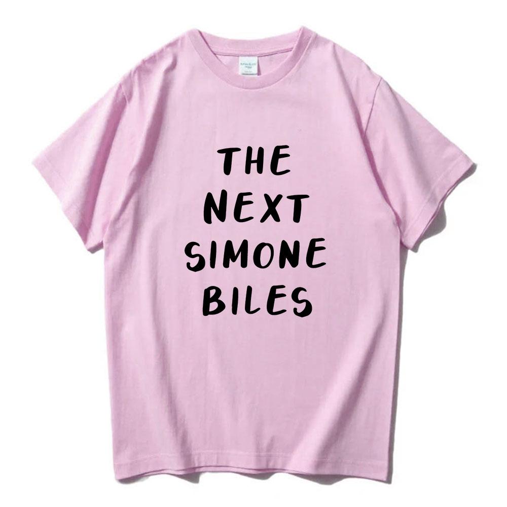 The Next Simone Biles Tshirts Letter Printing Clothes Summer Cotton Short Sleeve Tee-shirt Casual Men/Women Unisex Streetwear