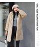 Women's Korean Style 3-in-1 Reversible Long Cotton Parka with Removable Liner and Slimming Waist