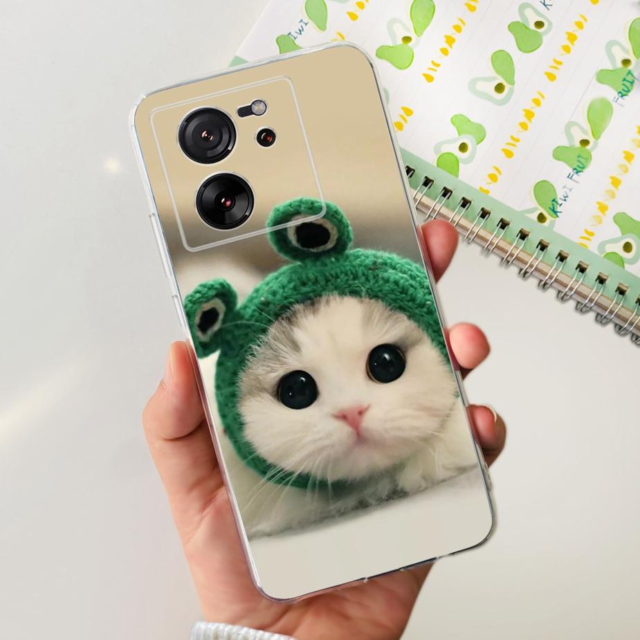 For Xiaomi 13T Pro Case Luxury Painted Back Cover Clear Silicone Phone Case For Xiaomi Mi 13T Pro 13TPro Soft Fundas 6.67'' Bags