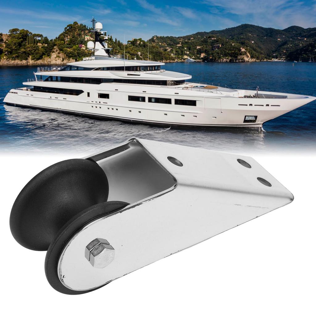 Anchor Roller Fixed Bracket Secure Attachment 304 Stainless Steel Bow Anchor Roller Enhanced Stability Scratch Proof for Yacht