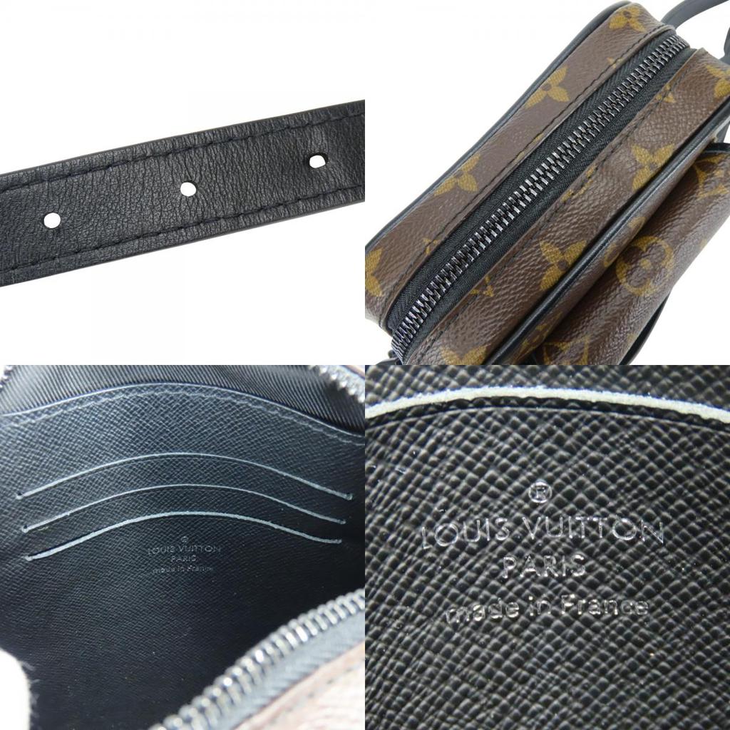 Used LOUIS VUITTON Shoulder Bag Christopher Wearable M69404 Wallet Monogram macacer Brown black Everyday use