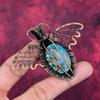 Copper Chrysocolla Pendant Copper Wire Wrapped Butterfly Pendant Gemstone Jewelry