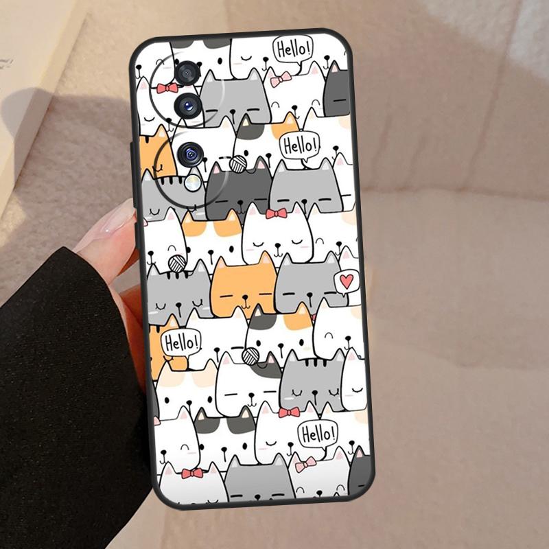 Funny Cute Cats For Honor Magic 8 7 6 5 Lite Case For Honor 400 Pro 200 50 70 90 X8c X8b X9d X9b X9c Win RT