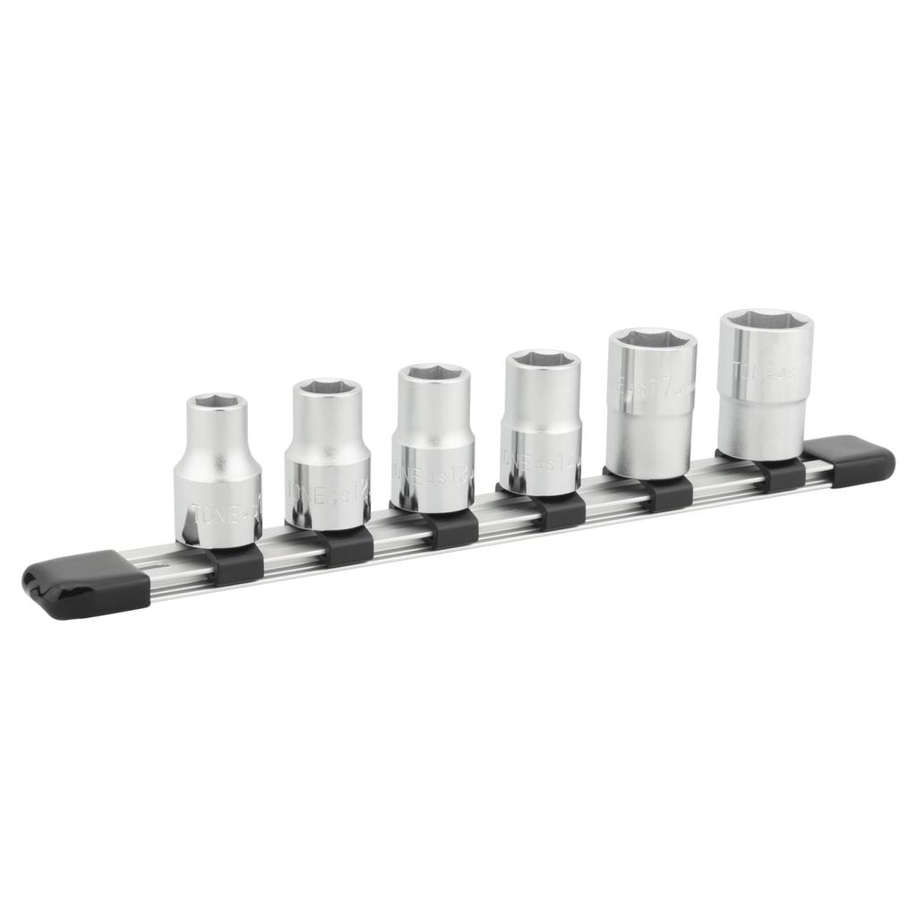 TONE Socket Set with 6 Pieces (Hexagonal, Holder) HS406, 12.7mm (1/2") Drive,