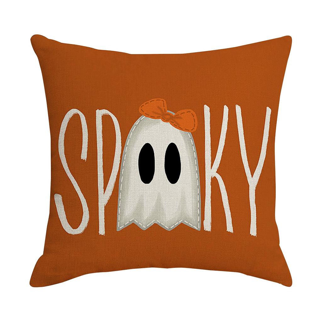 Halloween Pillow Cover Living Room Sofa Bedroom Pillow Single Sided Linen Pillow