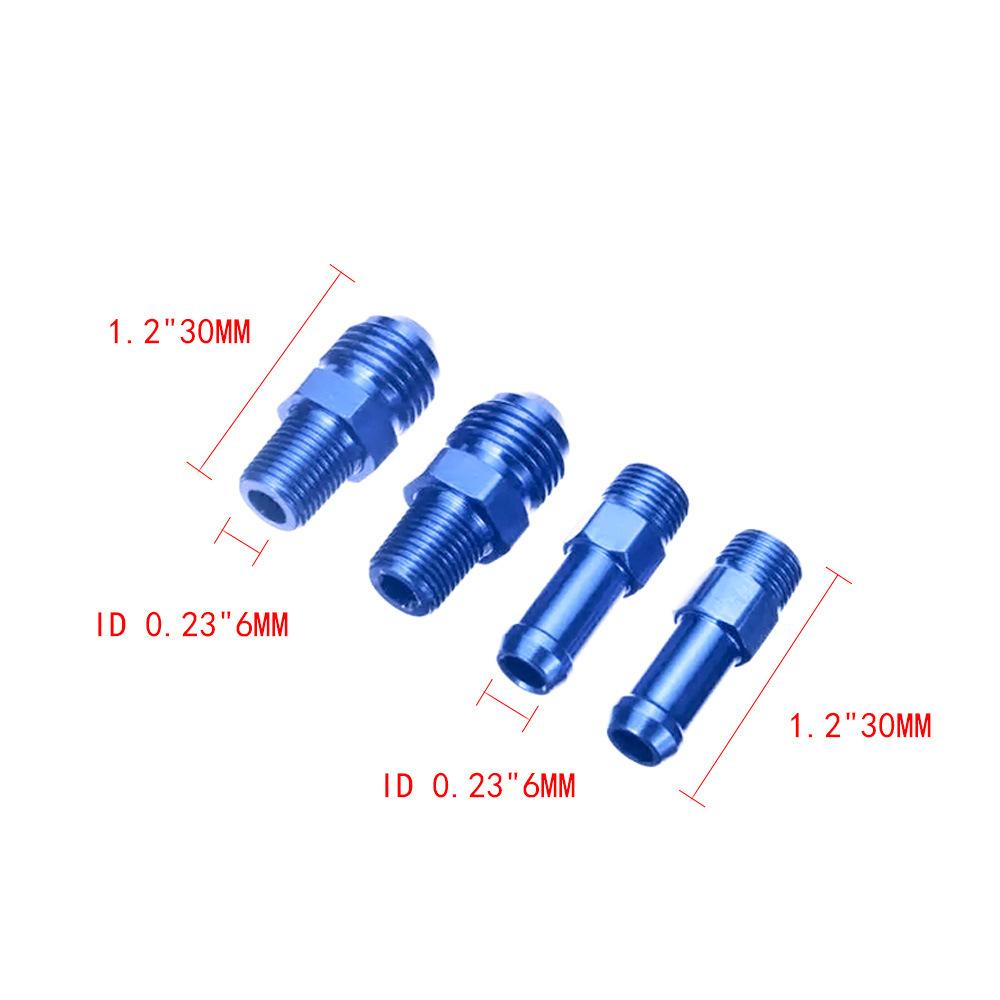 Black Adjustable Fuel Pressure Regulator Injection with Gauge & barbed Fittings