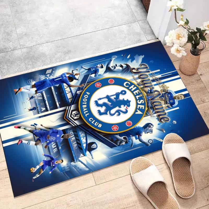 Custom C-Chelsea Mat Personalized Name, Polyester Washable Indoor Entryway Rug, Gift for Christmas, Easter, Thanksgiving Day