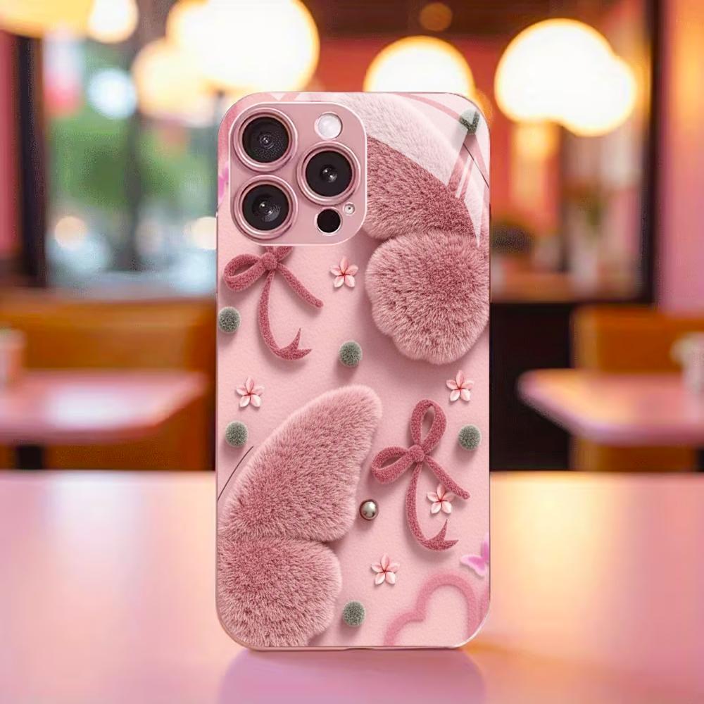 Beautiful Female Exquisite Protective Case Phone Case Metallic Paint Glass PhoneCase for iPhone 17 16 15 14 13pm Pro Plus Madam