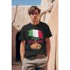 Italian Pizza & Italy Flag T-Shirt For & - Italian Food Theme With Pizza Slice & Italian Text, Casual Short Sleeve Round Neck Tee, Pizza Lover Gift,