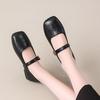 Fashion Versatile Small Leather Shoes Women's Retro Mary Jane Shoes 2026 Spring and Autumn New Low-heeled Soft-soled PU Commuter Shoes