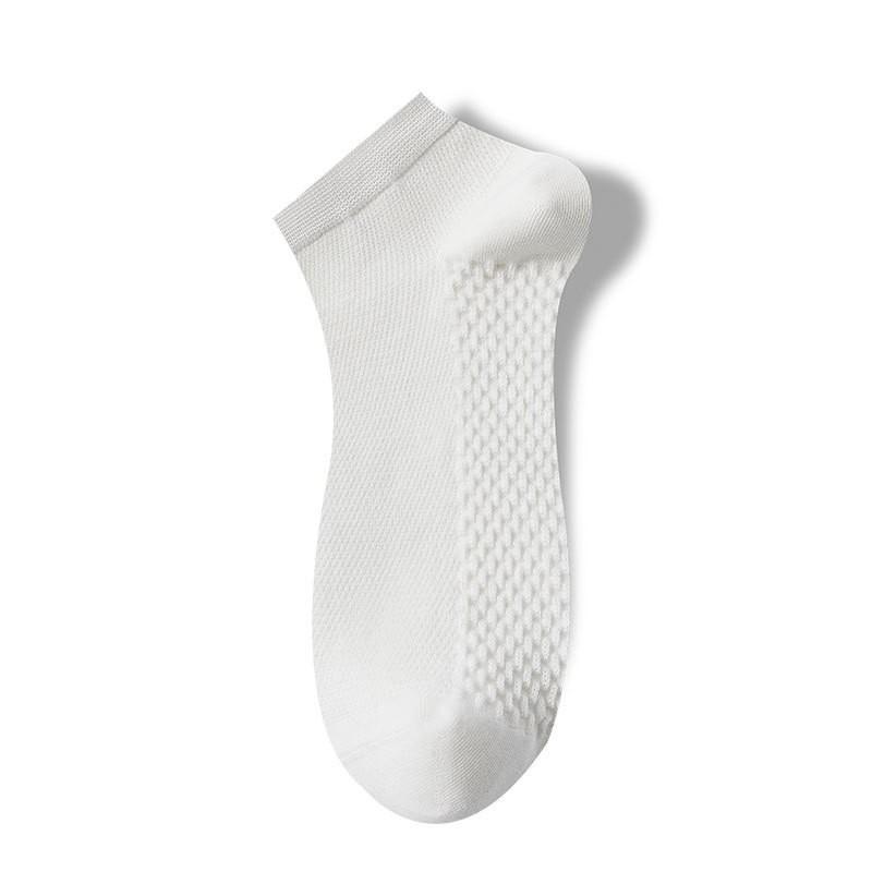 Men's Summer Thin Casual Business Massage Base Mesh Breathable Short Socks