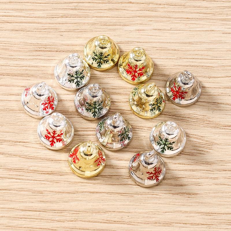 5Pcs Fashion Christmas Charms Cute Christmas Ring Bell Socking Pendant For Earring Necklace Making Accessories