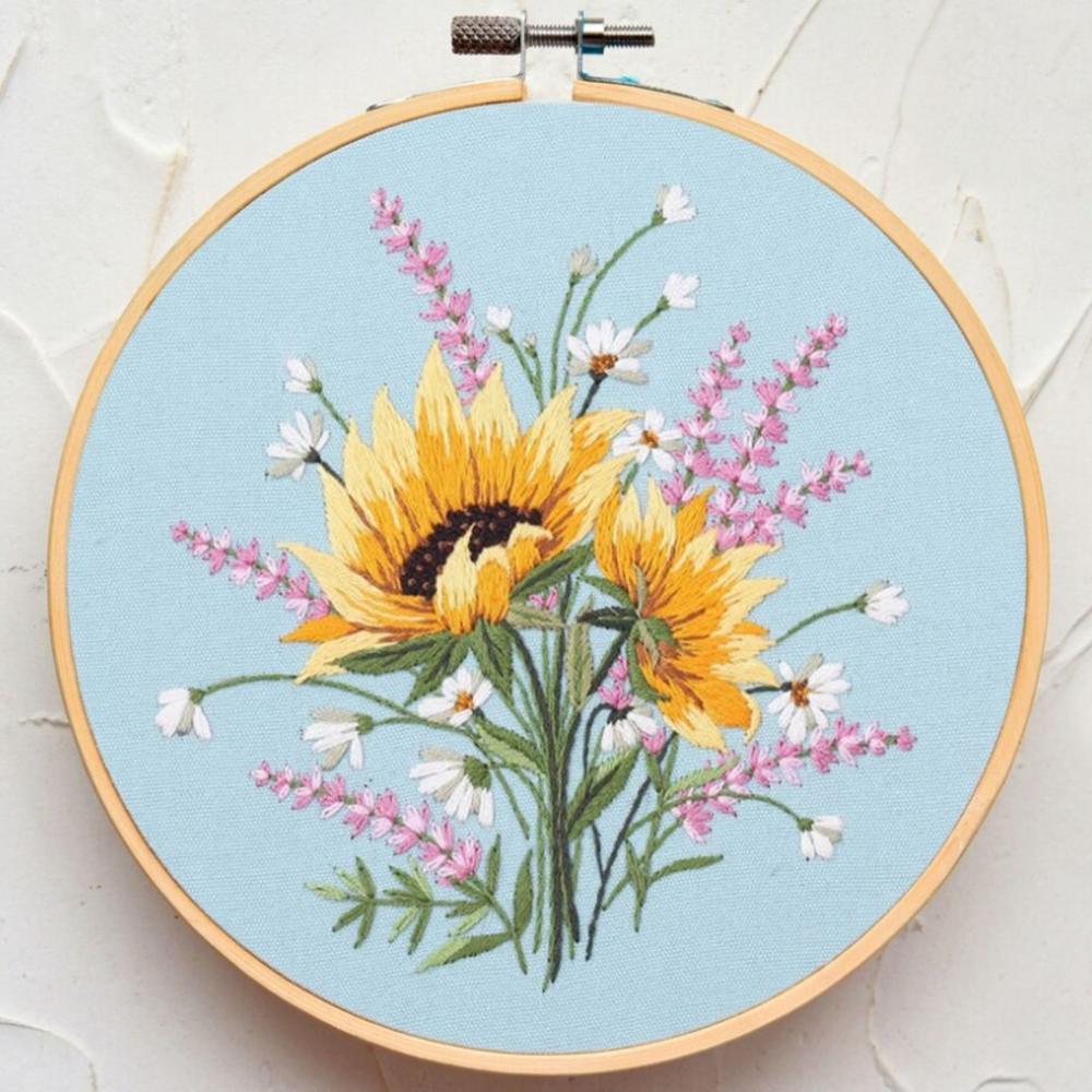 Embroidery Hoop Set 3 Pcs Yellow Flowers [D-Zh5]