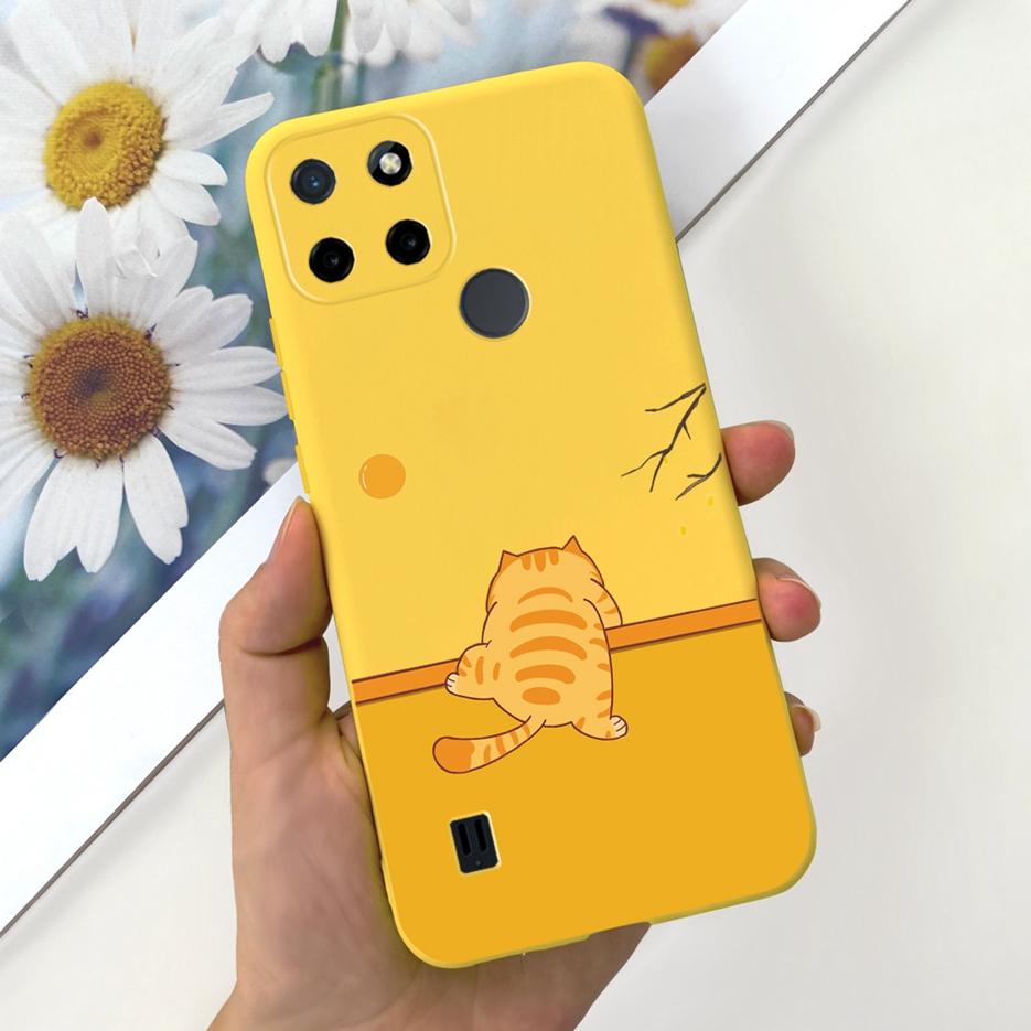 For Realme C21Y Case Realme C25Y Stylish Candy Painted Cover Soft Silicone Phone Case For Realme C21 C 21 Y C25Y RealmeC21 Shell