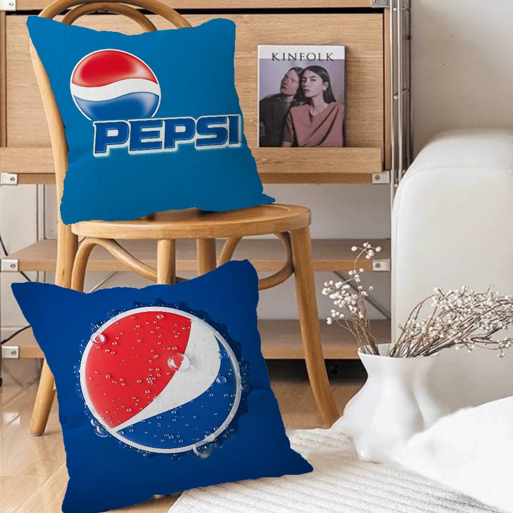 SodaS Markenkunst - Pepsis Kissenbezug Abnehmbarer Waschbarer Kissenbezug – Ganzjährige Weiche Leinen