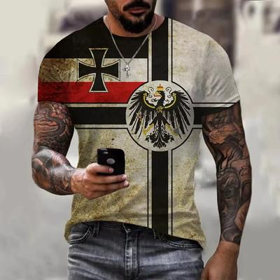 Camiseta Para Hombre Estampado 3D Alemania Gráfico Manga Corta Cuello O Suelta Jersey Ropa Urbana Exterior Tops Masculinos Camiseta Ropa Oversize