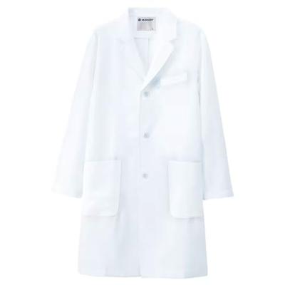 Nursery Doctor's Coat, White Coat, Doctor's Examination Coat, Lab Coat, Smooth and Wrinkle-Resistant, Men's, Size 4L, White, 8050601A