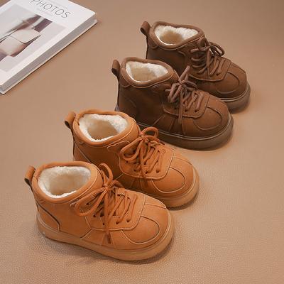 Winter New Velvet Boys and Girls Winter Shoes Warm Large Cotton Shoes Thickened