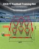 2438.4x2438.4mm Football Trainer Throwing Net, Training Throwing Target Practice Net with 6 Target Pockets, Knotless Net Includes Straps and Portable