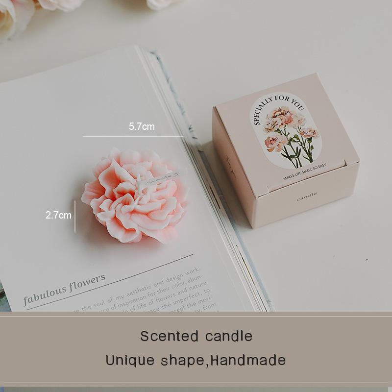 Carnation scented candle handmade fragrance gift Teachers' Day souvenir fragrance simulation flower modeling wax