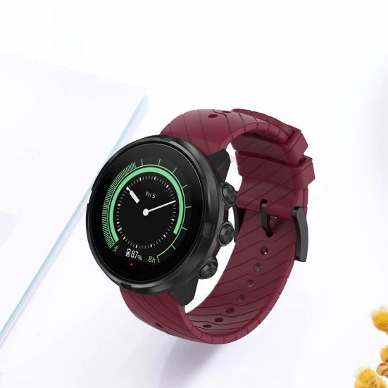 Náramek na hodinky 24mm Twill Soft Silicon Band Náhradní řemínek na zápěstí Suunto 7/9/9 Baro/D5/Spartan Sport Wrist HR