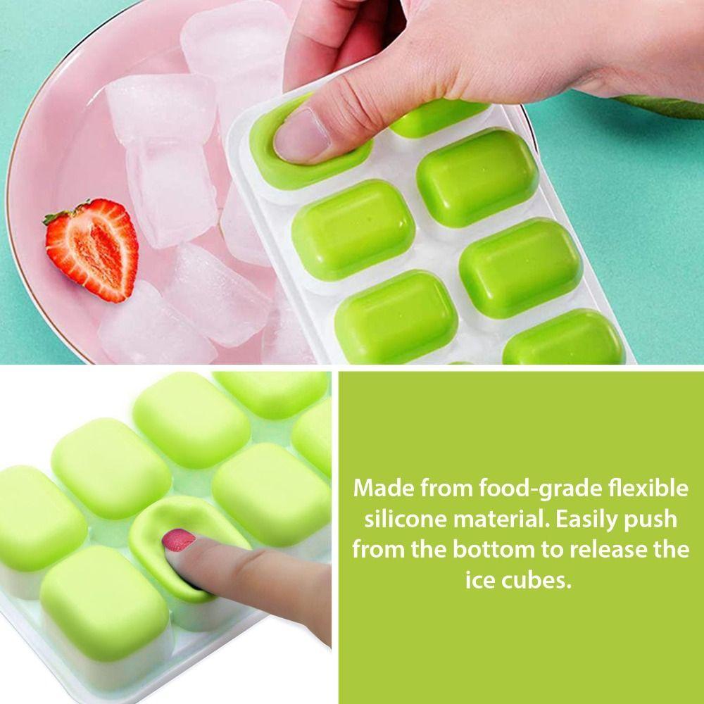 Silicone Silicone Mold 14 Grid Ice Blocks Maker Durable Square Ice Cube Tray  Kitchen Accessories