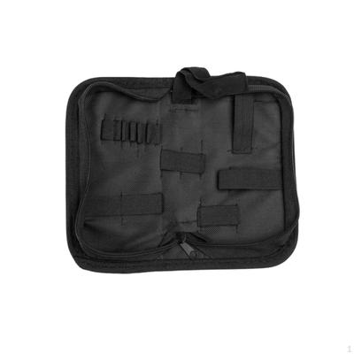 Zippered Tool Pouch Textile SoftSided Organizer Bag Rectangular Storage Item Black Model a