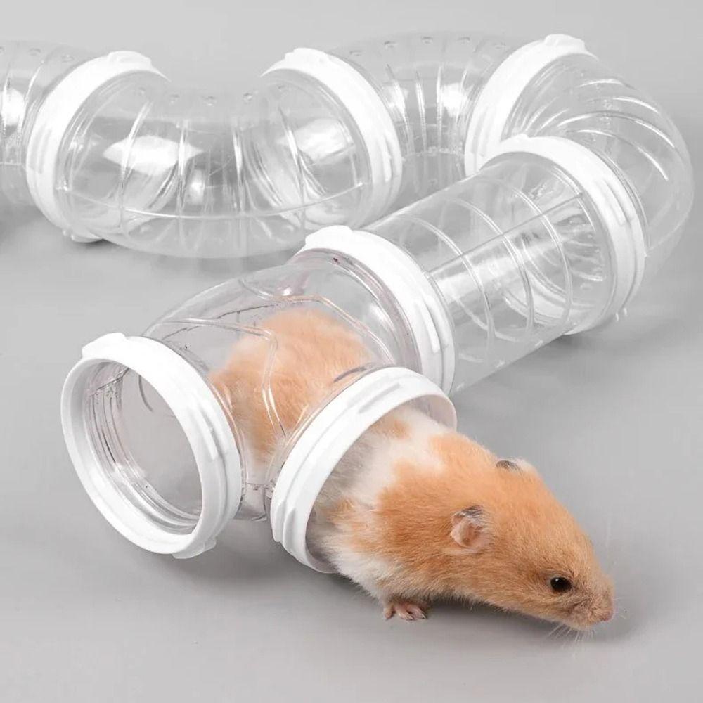 Transparent Hamster Toy Maze DIY Hamster Coop External Pipelines Chinchillas