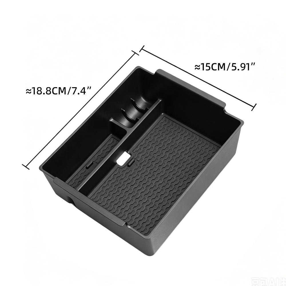 For Mitsubishi Triton L200 2024 2025 2026 Armrest Storage Box Center Console Organizer Tray Tidying Case Interior Accessories