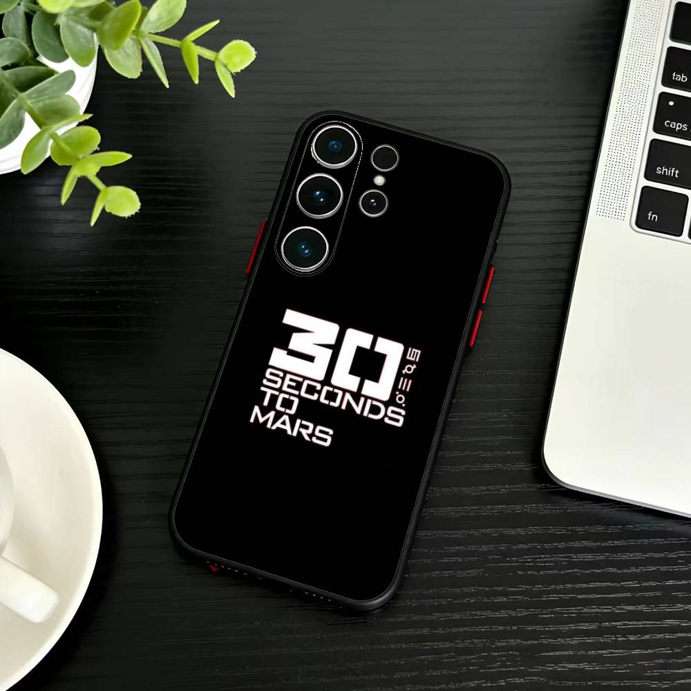

30 T-Seconds to Mars Phone Case For Samsung S26,S25,S24,S23,S22,S30,S21,Ultra,Plus,FE 5G Black Soft Cover Samsung S20fe