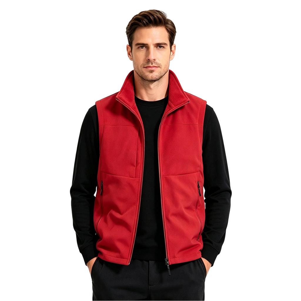 Men's Stand Collar Vest for and Winter - Lightweight Outdoor Casual Sports and Fishing Vest